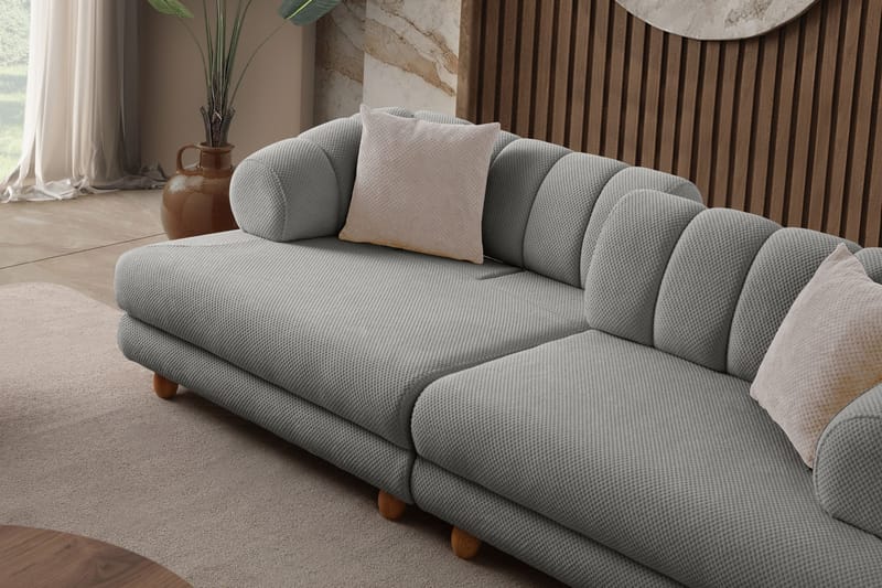 3-seters sofa Atelier Del Sofa Gloria (240 x 80 x 95 cm) Grå - Grå - Møbler - Sofaer - 3 seter sofa