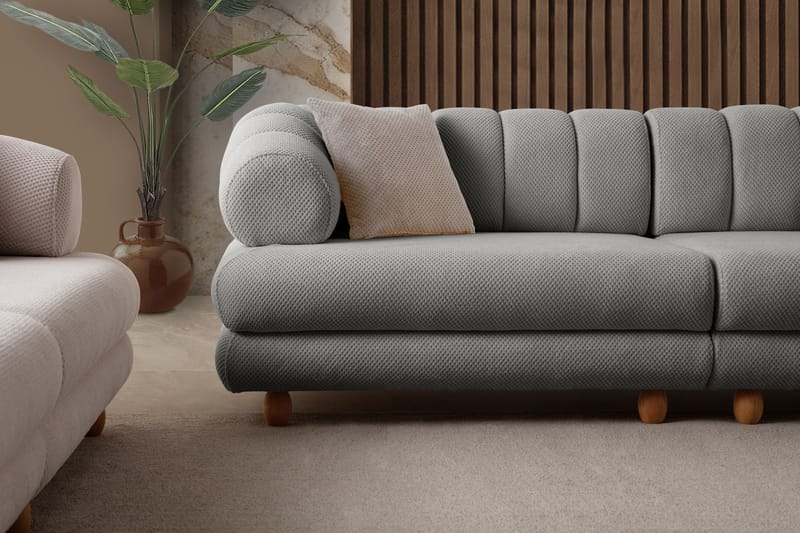 3-seters sofa Atelier Del Sofa Gloria (240 x 80 x 95 cm) Grå - Grå - Møbler - Sofaer - 3 seter sofa