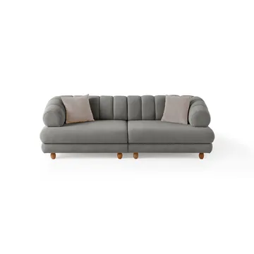 3-seters sofa Atelier Del Sofa Gloria (240 x 80 x 95 cm) Grå - Grå - Møbler - Sofaer - 3 seter sofa