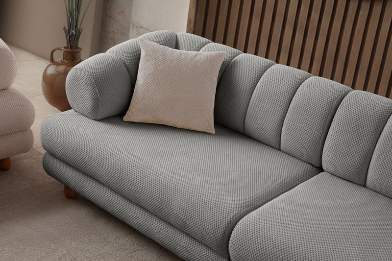 3-seters sofa Atelier Del Sofa Gloria (240 x 80 x 95 cm) Grå - Grå - Møbler - Sofaer - 3 seter sofa