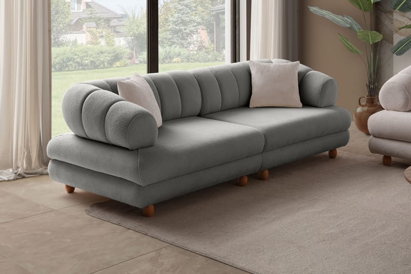 3-seters sofa Atelier Del Sofa Gloria (240 x 80 x 95 cm) Grå - Grå - Møbler - Sofaer - 3 seter sofa