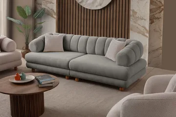3-seters sofa Atelier Del Sofa Gloria (240 x 80 x 95 cm) Grå - Grå - Møbler - Sofaer - 3 seter sofa