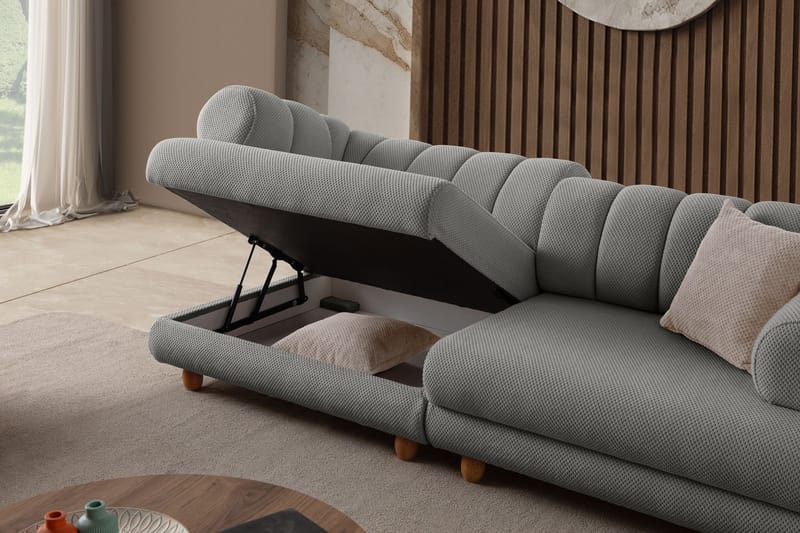3-seters sofa Atelier Del Sofa Gloria (240 x 80 x 95 cm) Grå - Grå - Møbler - Sofaer - 3 seter sofa