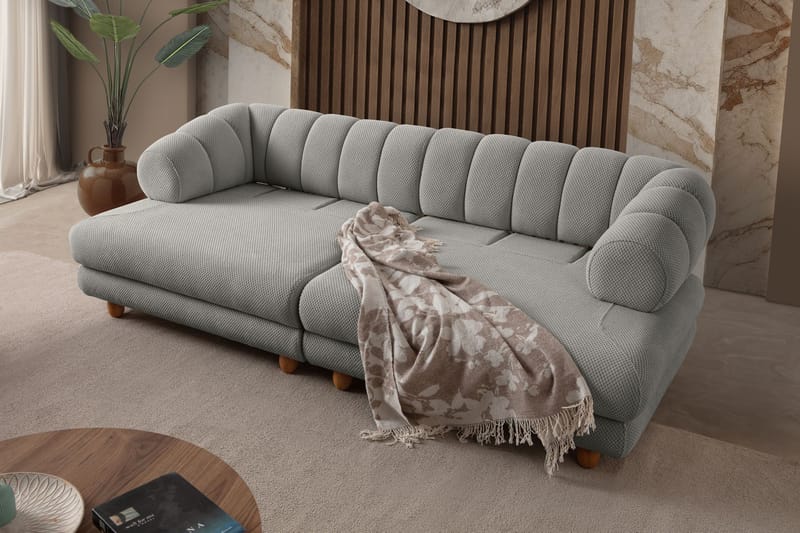 3-seters sofa Atelier Del Sofa Gloria (240 x 80 x 95 cm) Grå - Grå - Møbler - Sofaer - 3 seter sofa