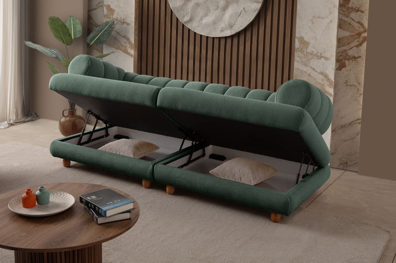 3-seters sofa Atelier Del Sofa Gloria (240 x 80 x 95 cm) Grønn - Grønn - Møbler - Sofaer - 3 seter sofa