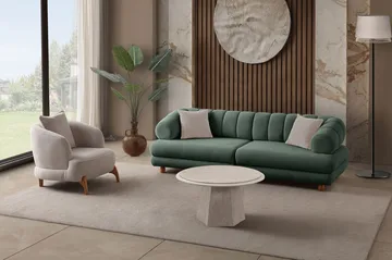 3-seters sofa Atelier Del Sofa Gloria (240 x 80 x 95 cm) Grønn - Grønn - Møbler - Sofaer - 3 seter sofa