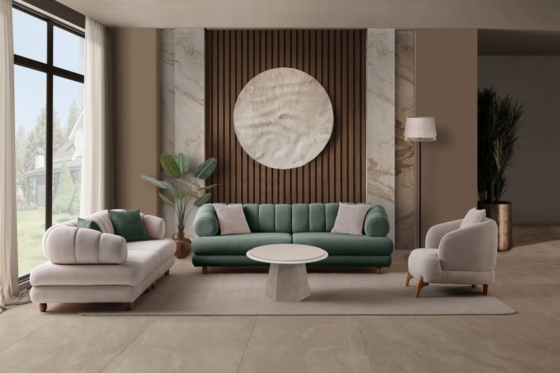 3-seters sofa Atelier Del Sofa Gloria (240 x 80 x 95 cm) Grønn - Grønn - Møbler - Sofaer - 3 seter sofa