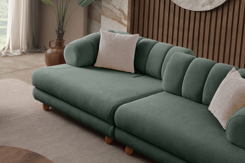 3-seters sofa Atelier Del Sofa Gloria (240 x 80 x 95 cm) Grønn - Grønn - Møbler - Sofaer - 3 seter sofa