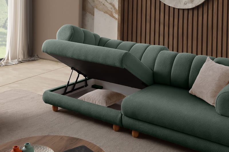 3-seters sofa Atelier Del Sofa Gloria (240 x 80 x 95 cm) Grønn - Grønn - Møbler - Sofaer - 3 seter sofa