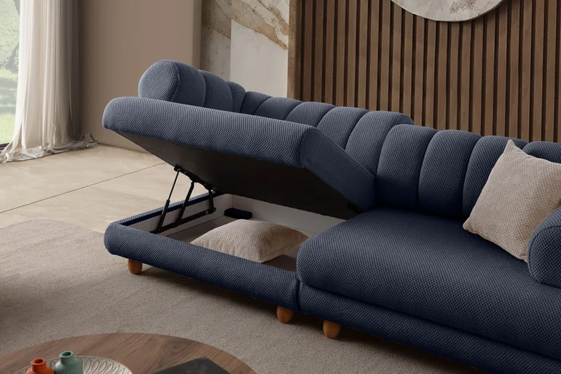 3-seters sofa Atelier Del Sofa Gloria (240 x 80 x 95 cm) Navy Blue - Navy Blue - Møbler - Sofaer - 3 seter sofa