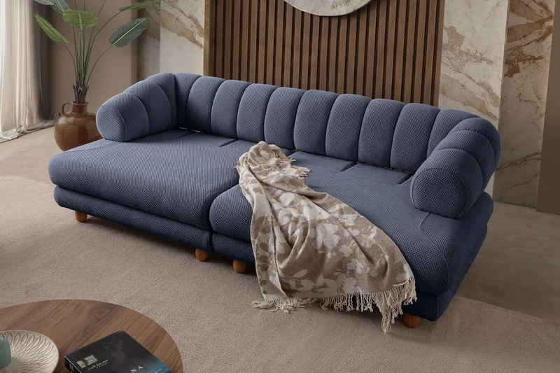 3-seters sofa Atelier Del Sofa Gloria (240 x 80 x 95 cm) Navy Blue - Navy Blue - Møbler - Sofaer - 3 seter sofa