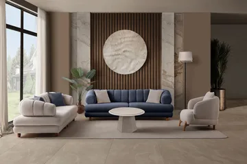 3-seters sofa Atelier Del Sofa Gloria (240 x 80 x 95 cm) Navy Blue - Navy Blue - Møbler - Sofaer - 3 seter sofa