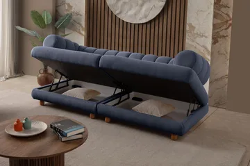 3-seters sofa Atelier Del Sofa Gloria (240 x 80 x 95 cm) Navy Blue - Navy Blue - Møbler - Sofaer - 3 seter sofa