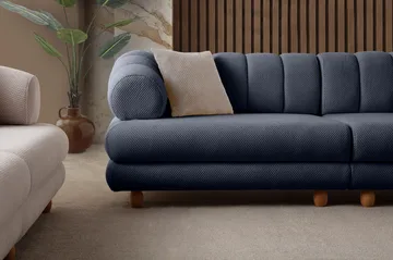 3-seters sofa Atelier Del Sofa Gloria (240 x 80 x 95 cm) Navy Blue - Navy Blue - Møbler - Sofaer - 3 seter sofa