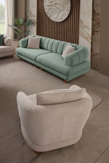 3-seters sofa Atelier Del Sofa Gloria (240 x 80 x 95 cm) Sea Green - Sea Green - Møbler - Sofaer - 3 seter sofa
