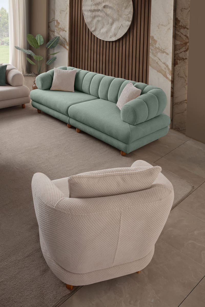 3-seters sofa Atelier Del Sofa Gloria (240 x 80 x 95 cm) Sea Green - Sea Green - Møbler - Sofaer - 3 seter sofa