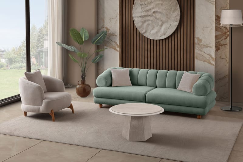 3-seters sofa Atelier Del Sofa Gloria (240 x 80 x 95 cm) Sea Green - Sea Green - Møbler - Sofaer - 3 seter sofa