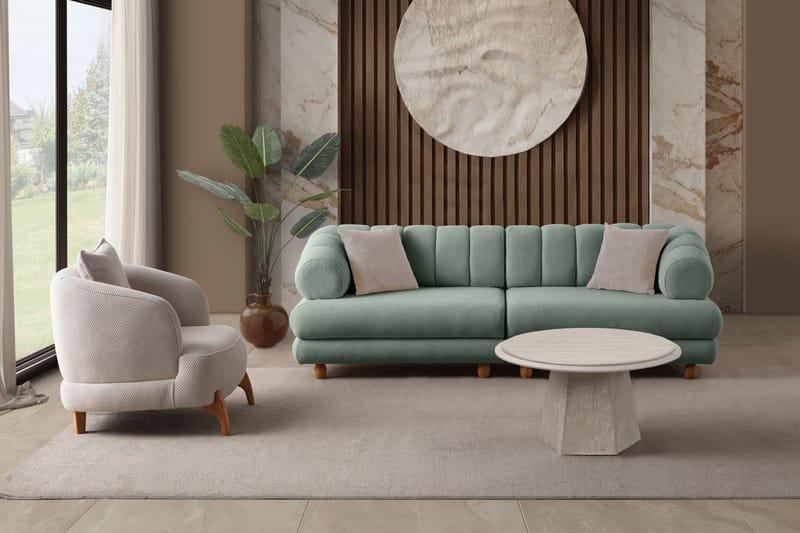 3-seters sofa Atelier Del Sofa Gloria (240 x 80 x 95 cm) Sea Green - Sea Green - Møbler - Sofaer - 3 seter sofa