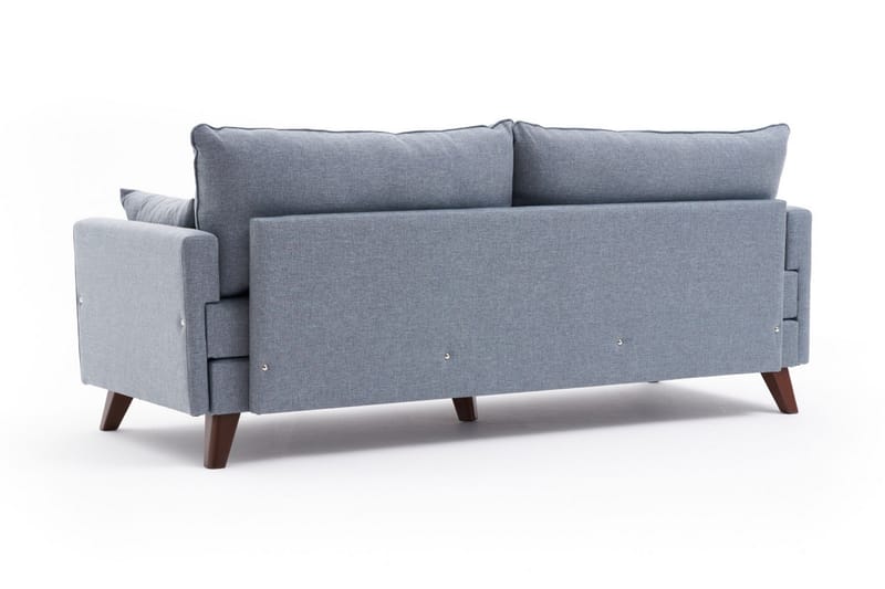 3-seters Sofa Burundi - Blå / Brun - 3 seter sofa