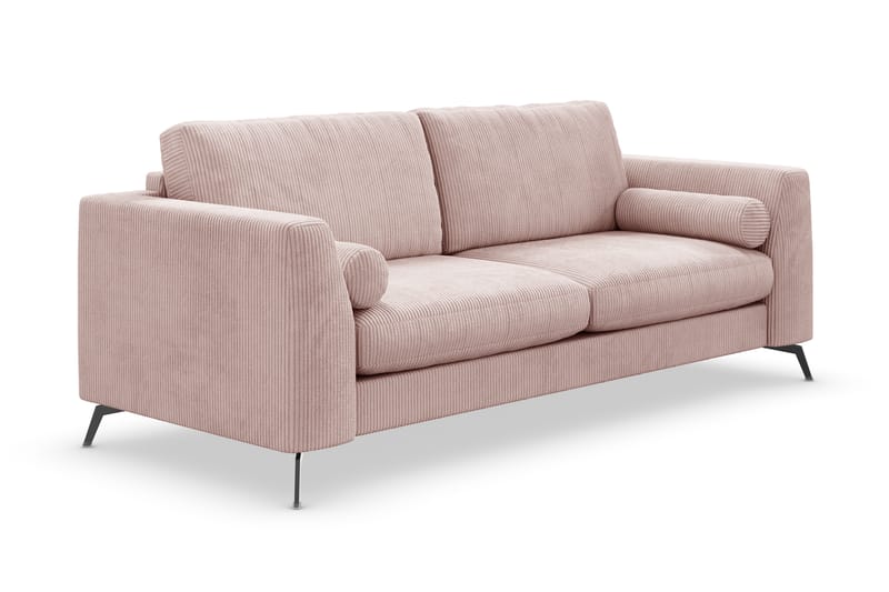 3-seters Sofa Friday Lyx - Rosa / Svart - 3 seter sofa