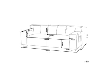 3-seters Sofa Lingome - Mørkegrå - Møbler - Sofaer - 3 seter sofa
