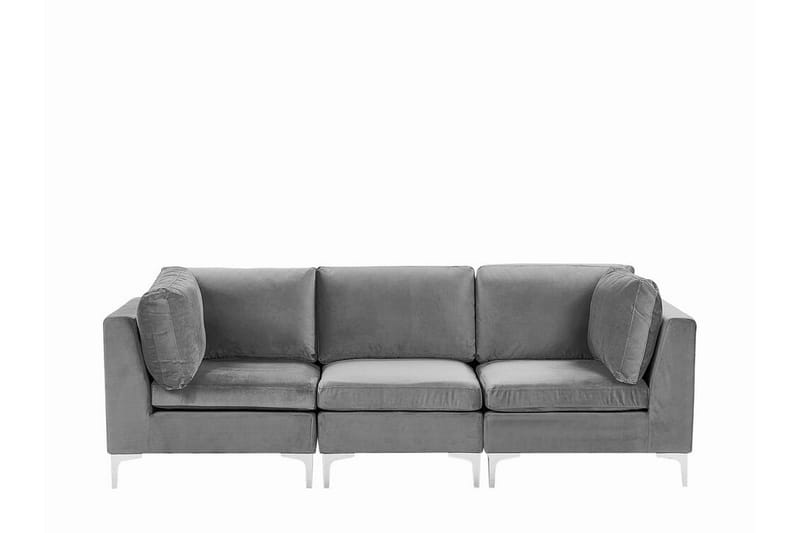 3-seters Sofa Samkom - Fløyel/Grå - 3 seter sofa