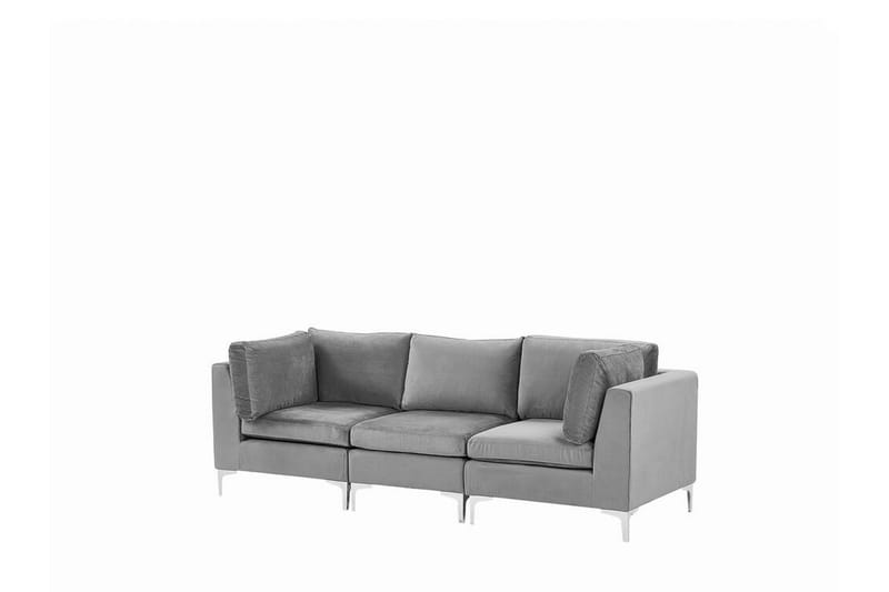 3-seters Sofa Samkom - Fløyel/Grå - 3 seter sofa