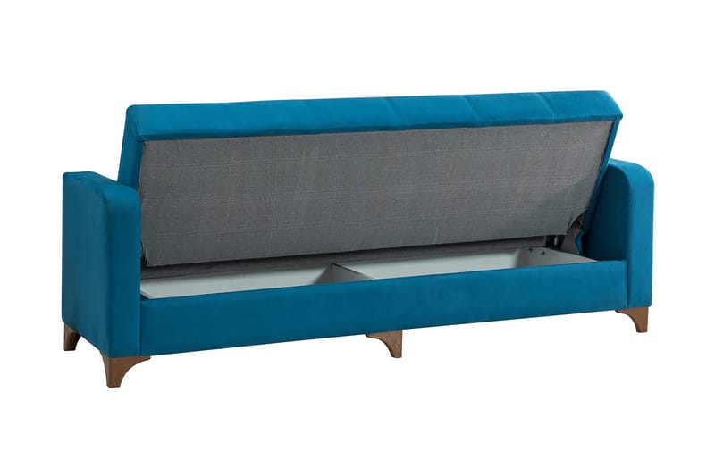 3-seters Sofa Parikota - Mørkeblå/Natur - 3 seter sofa