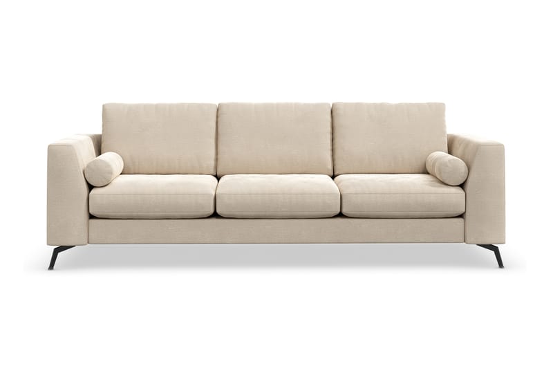 4-seter Sofa Friday Lyx - Beige/Fløyel - Fløyelssofaer - 3 seter sofa