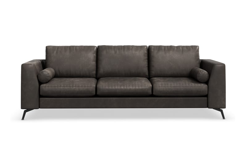 4-seter Sofa Friday Lyx - Svart/Lær - Skinnsofaer - 3 seter sofa