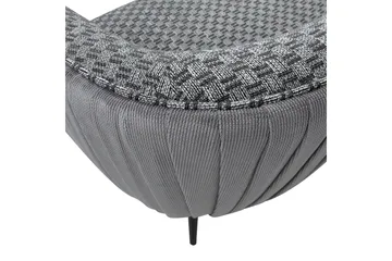 Accent 3-seter Dyp Sofa 179 cm i Stoff - Grå - Møbler - Sofaer - 3 seter sofa