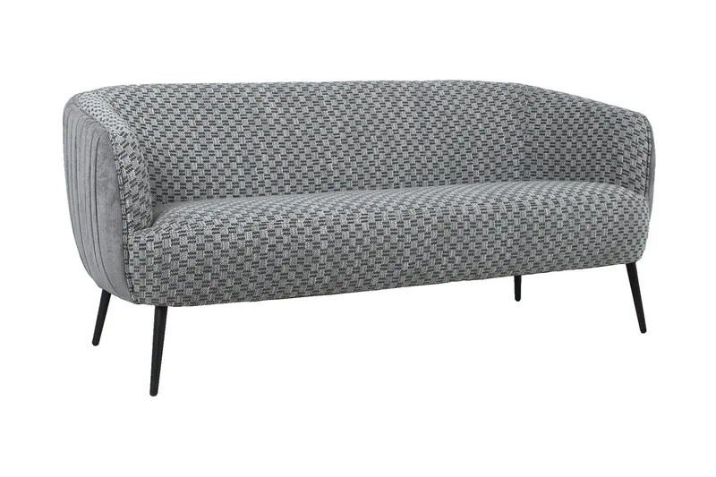 Accent 3-seter Dyp Sofa 179 cm i Stoff - Grå - Møbler - Sofaer - 3 seter sofa