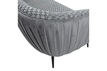 Accent 3-seter Dyp Sofa 179 cm i Stoff - Grå - Møbler - Sofaer - 3 seter sofa