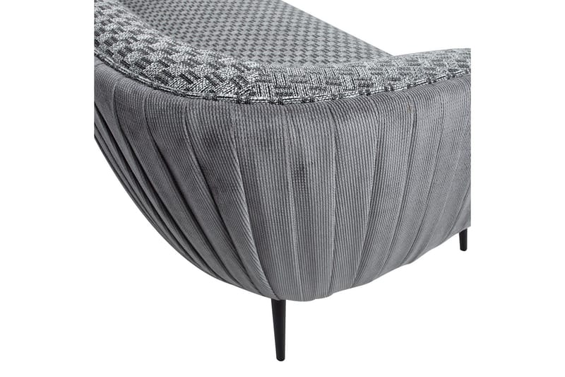 Accent 3-seter Dyp Sofa 179 cm i Stoff - Grå - Møbler - Sofaer - 3 seter sofa