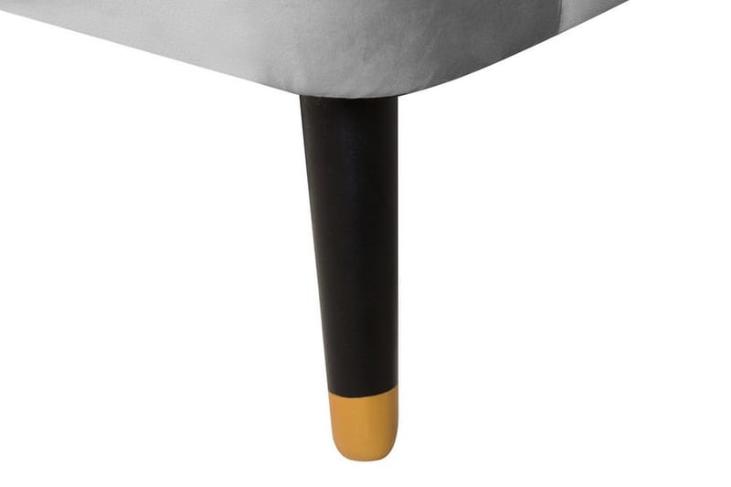 Alsvag 3-seter Kanalstoppet Fløyelssofa med Trebein - Grå - Møbler - Sofaer - 3 seter sofa