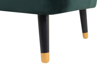 Alsvag 3-seter Kanalstoppet Fløyelssofa med Trebein - Grønn - Møbler - Sofaer - 3 seter sofa