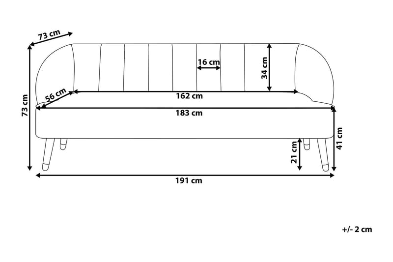 Alsvag 3-seter Kanalstoppet Fløyelssofa med Trebein - Grønn - Møbler - Sofaer - 3 seter sofa
