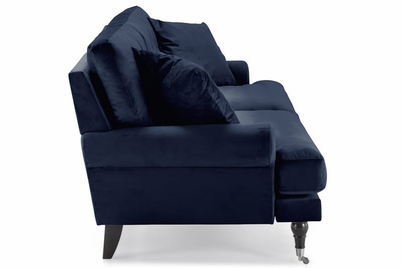 Andrew 3-seters Fløyelssofa - Blå - Møbler - Sofaer - Howard-sofaer