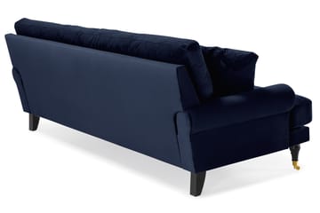 Andrew 3-seters Fløyelssofa - Blå - Møbler - Sofaer - Fløyelssofaer