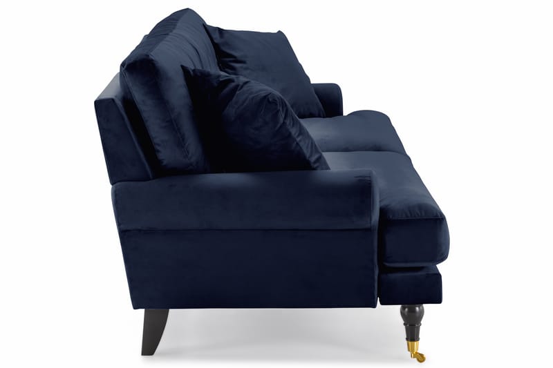 Andrew 3-seters Fløyelssofa - Blå - Møbler - Sofaer - Fløyelssofaer