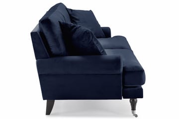 Andrew 3-seters Fløyelssofa - Blå - Møbler - Sofaer - Fløyelssofaer