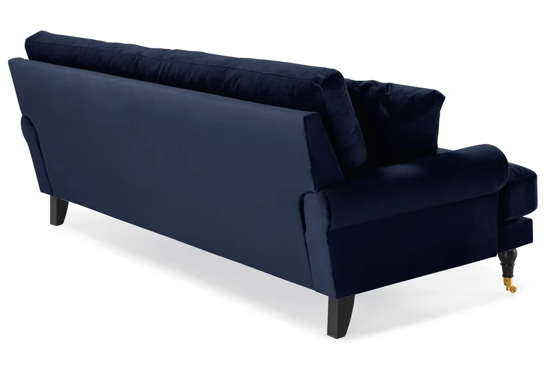 Andrew 3-seters Fløyelssofa - Blå - Møbler - Sofaer - Howard-sofaer