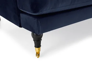 Andrew 3-seters Fløyelssofa - Blå - Møbler - Sofaer - Howard-sofaer