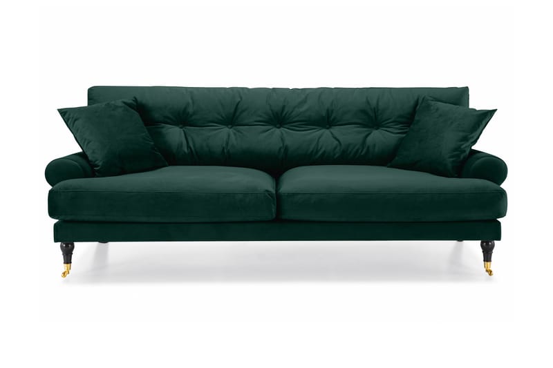 Andrew 3-seters Fløyelssofa - Grønn - Møbler - Sofaer - Fløyelssofaer