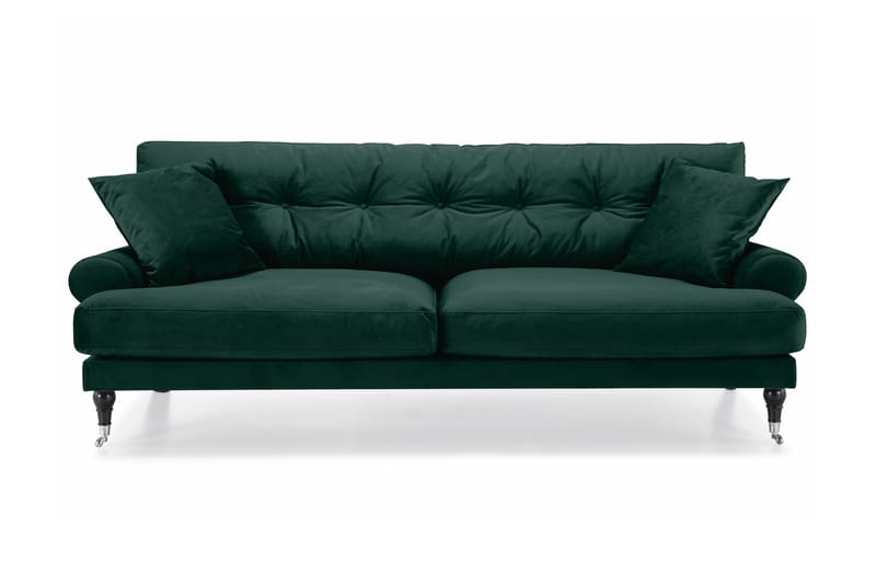 Andrew 3-seters Fløyelssofa - Grønn - Møbler - Sofaer - Fløyelssofaer