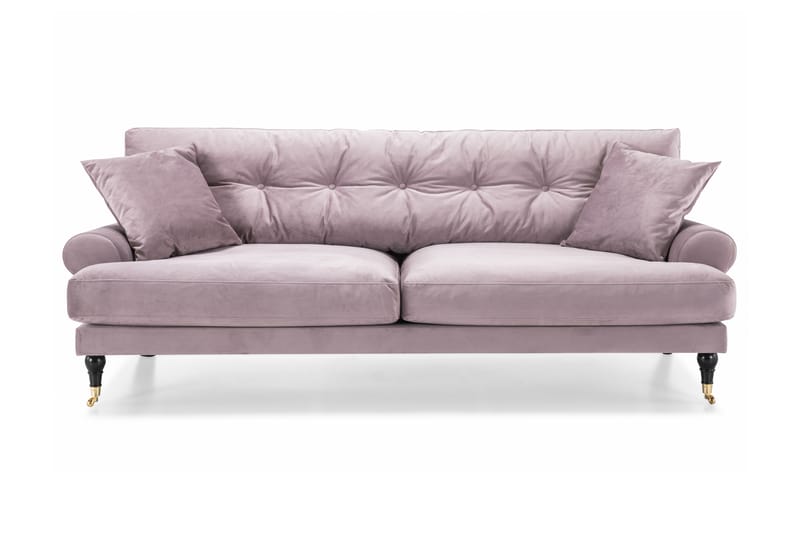 Andrew 3-seters Fløyelssofa - Lilla - Møbler - Sofaer - Fløyelssofaer