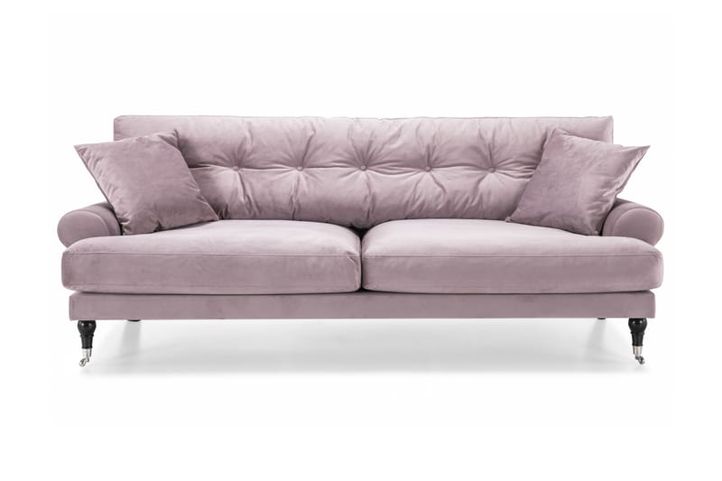 Andrew 3-seters Fløyelssofa - Lilla - Møbler - Sofaer - Fløyelssofaer