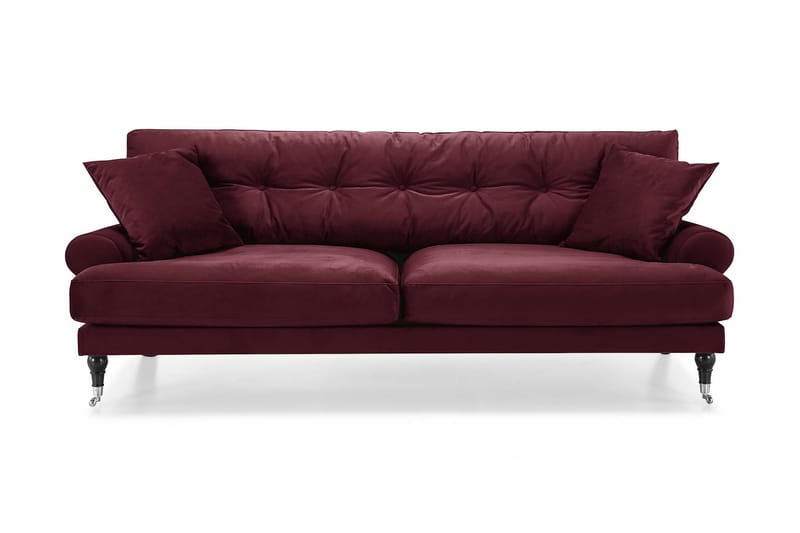 Andrew 3-seters Fløyelssofa - Lilla - Møbler - Sofaer - Fløyelssofaer