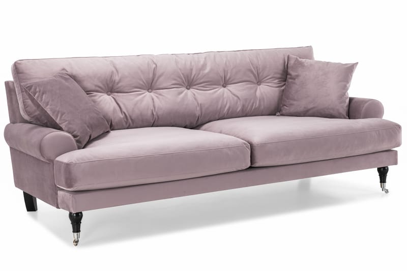 Andrew 3-seters Fløyelssofa - Lilla - Møbler - Sofaer - Fløyelssofaer