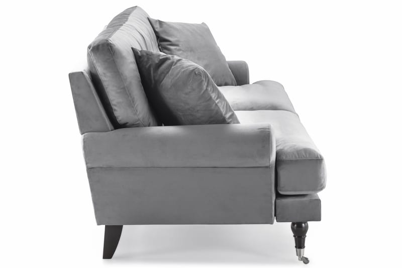 Andrew 3-seters Fløyelssofa - Lys grå - Møbler - Sofaer - Howard-sofaer